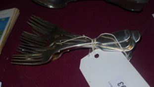 Eight Victorian hallmarked silver forks