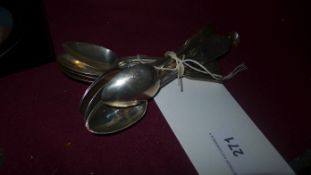 A set of ten Georgian hallmarked silver teaspoons