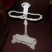 A Victorian painted cast iron stick stand