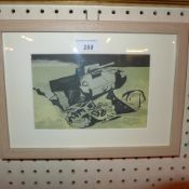 A William Scott print 'Soldiers Verse' in an oak frame