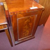 A William IV mahogany pedestal cabinet on plinth base
