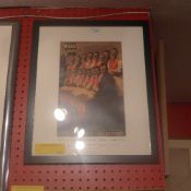 A framed print of the Arsenal FA Cup winners at  Wembley Stadium on 25th April 1934