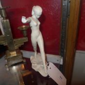 A 1970`s German porcelain model of a female dancer