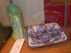 A Burleigh ware water jug and Carlton ware dish