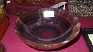 A crystal bowl