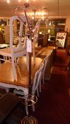 A chromed coat and hat stand