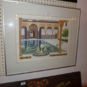 A limited edition print of the pool of Myrtles by Adam Marshall 24/150 signed