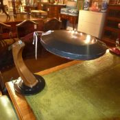 A Spanish Fase President designer lamp with overhanging black shade