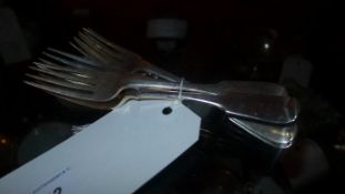 Five various hallmarked silver forks