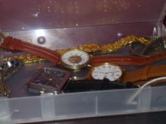 A gents Citizen eco-drive watch, together with a Japanese 24ct gold plated ladies watch and four