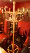 A beechwood hat and coat stand
