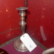 A pair of silver plated candlesticks