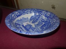A Spode Italian pattern bowl decorated with landscape reserves