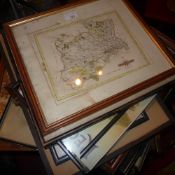 A large collection of various prints and other pictures including Toulous Coutres prints, a map