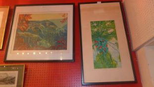 An artists proof by Julietta Rubio of a landscape signed and dated 1984 together with a limited
