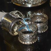A pair of English hallmarked silver napk