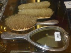 A Secessionist plated mirror with a silv
