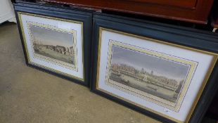 A set of four prints views of London framed and glazed
