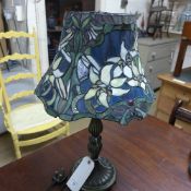 A Tiffany style table lamp fine stained