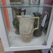 Three late Victorian harvest jugs