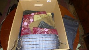 A collection of various fabrics