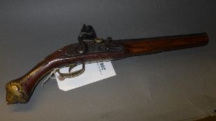 A C16th style Flintlock style pistol wit
