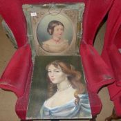 A watercolour portrait of a young girl a