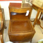 A C20th mahogany two leather tier table