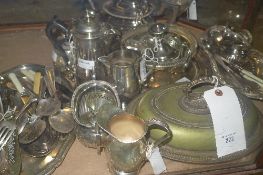 A large collection of silver plate inclu