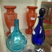 Three Mary Gregory style vases all with