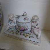 A continental porcelain centre piece dep