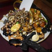 A large collection of costume jewellery