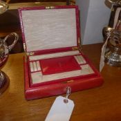 A real leather jewellery box