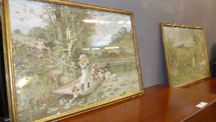 A pair of chromolithographs children at