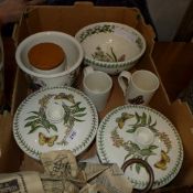 A collection of Portmerion pottery dinne