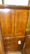 A mid C20th walnut dwarf side cabinet th