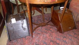 Two Antique coal scuttles both with stra