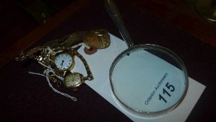 Three ladies wrist watches gold coloured