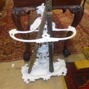 A late Victorian white painted cast iron