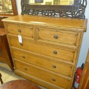 An Aesthetic movement grained pine chest