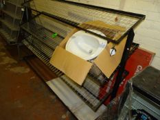 Mobile Steel & Mesh Vegetable Display Rack