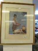 Gilt Framed Print - The Girl in The Water