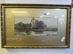 Framed Water Colour depicting A Country Scene