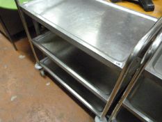 Vogue 3 Tier Stainless Steel Catering Trolley