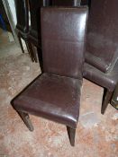 10 High Back Leather Dining Chairs