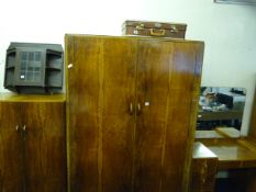 1940s Bedroom Suite Comprising of Wardrobe - Mirror & Tall Boy