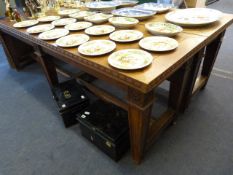 *Edwardian Oak Library Table