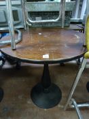 4 Circular Bar Tables on Cast Iron Pedestals