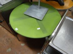 Circular Dining Table on Tubular Legs