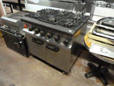 6 Burner Commercial Gas Cooker Over Oven